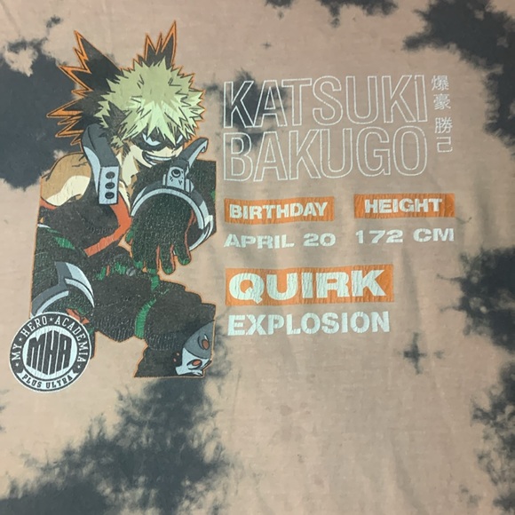 My Hero Acadamia Tie Dye Katsuki Bakugo Tee M - Picture 2 of 6
